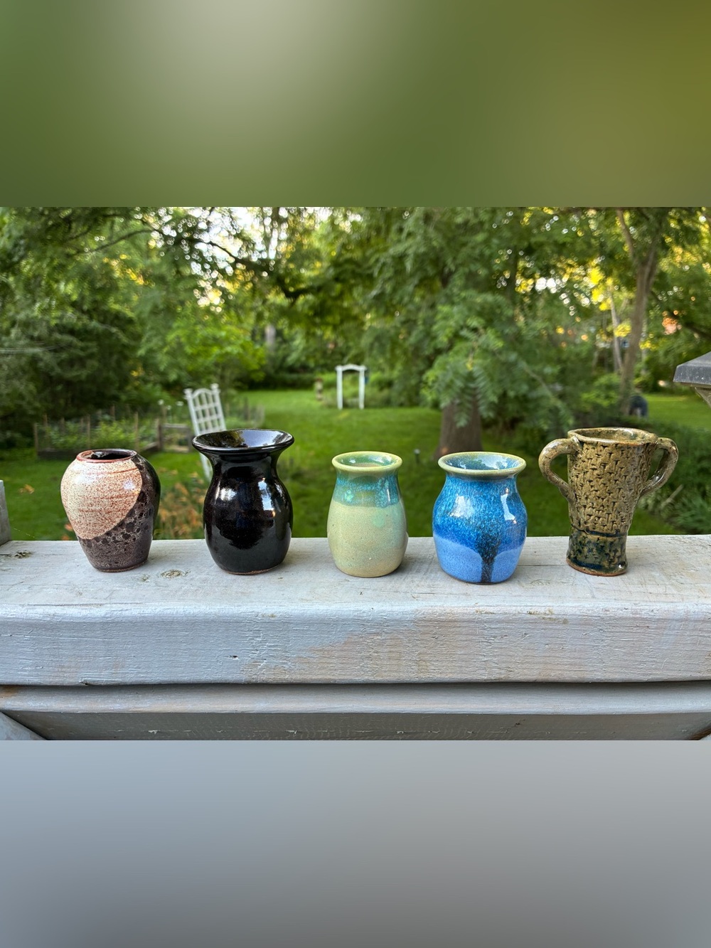Five Canadian Studio Art Pottery Mini Vases